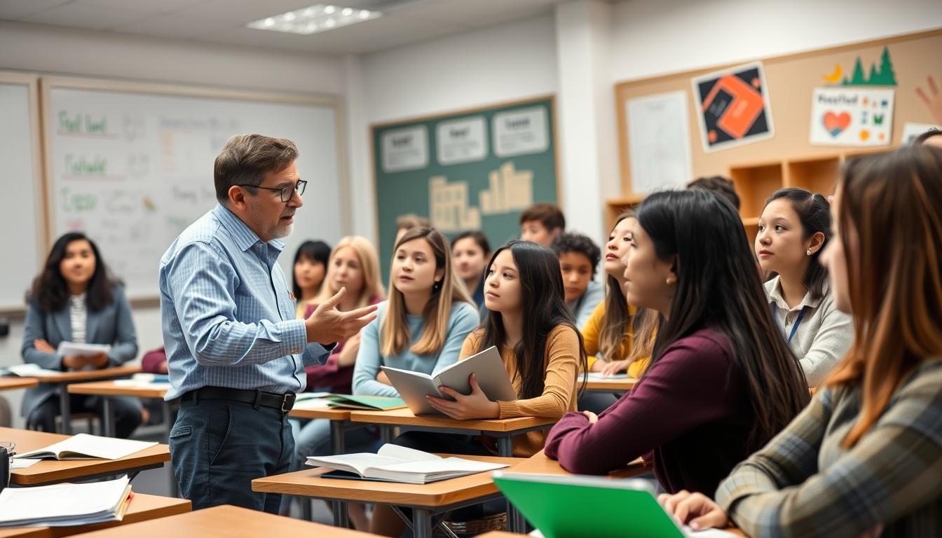 Student using learning strategies while studying