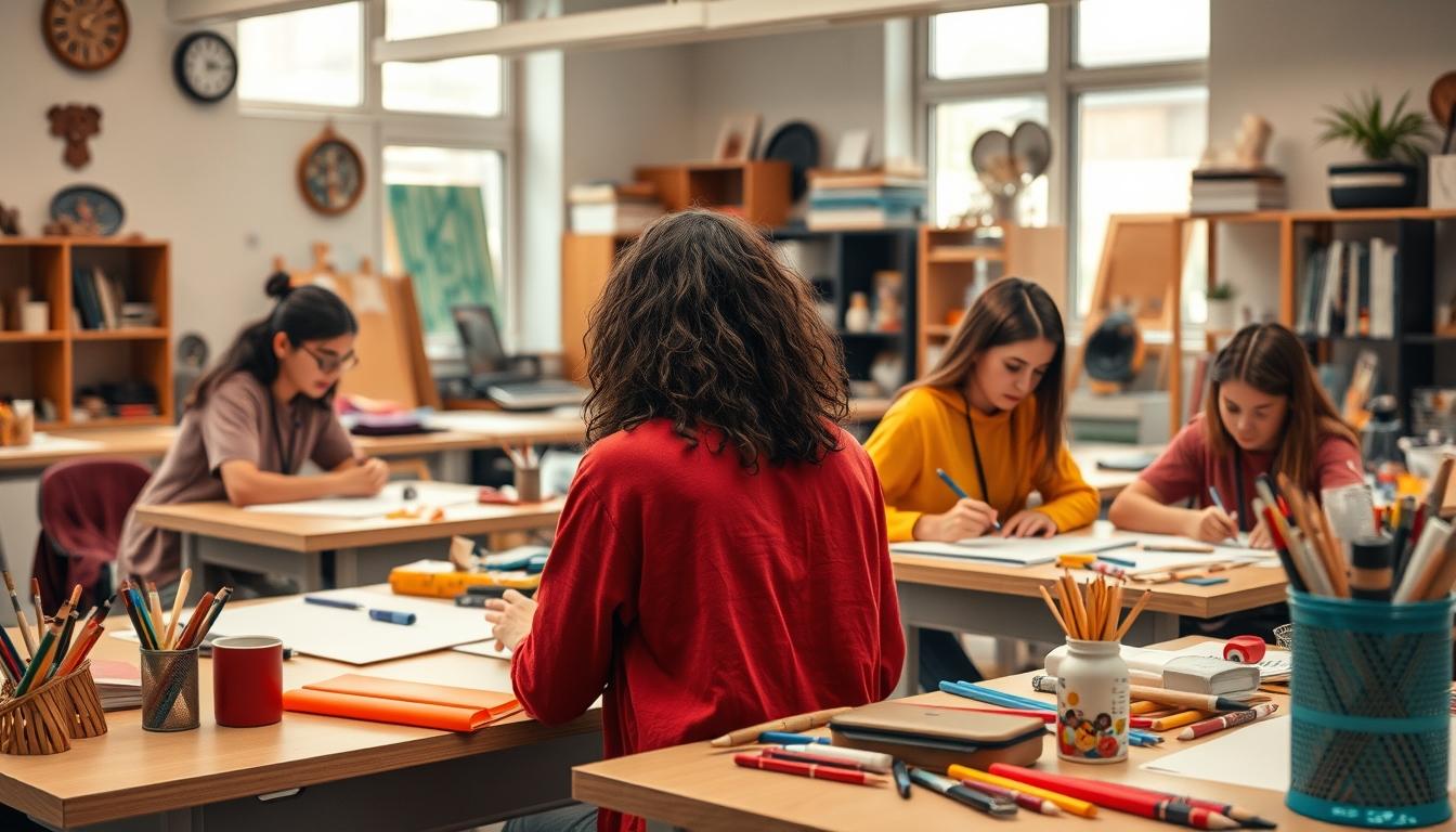 Student preparing for exams with study materials